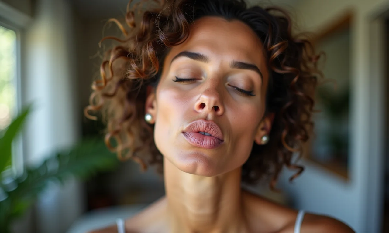 O Beijo para Alongar: exercício de ioga facial.