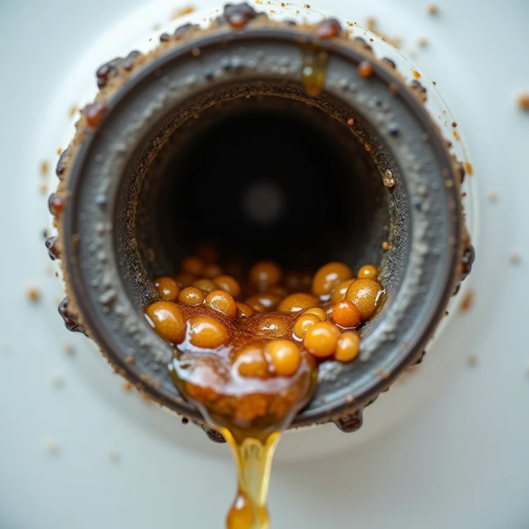 Obstrução em um cano de pia