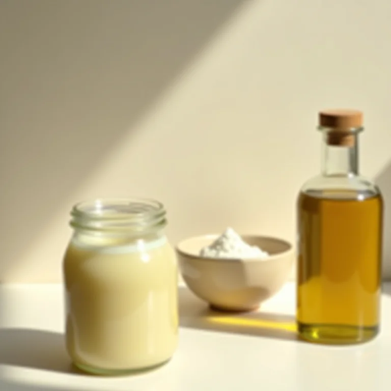 Óleo de coco e azeite para nutrição capilar profunda.