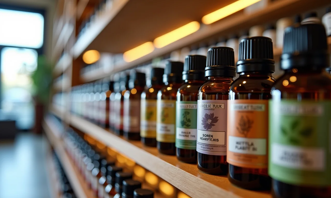 Óleos essenciais de qualidade em loja especializada.