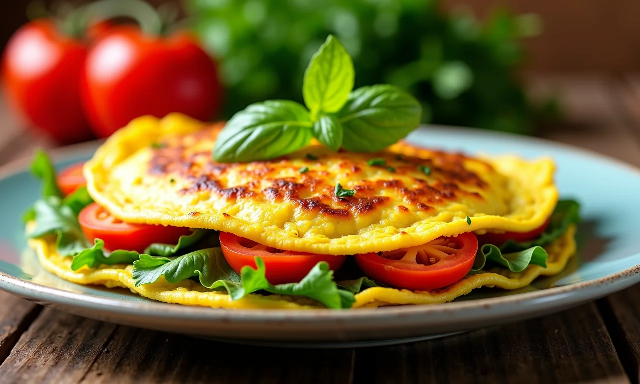 Omelete com legumes coloridos, omelete nutritivo para a dengue.