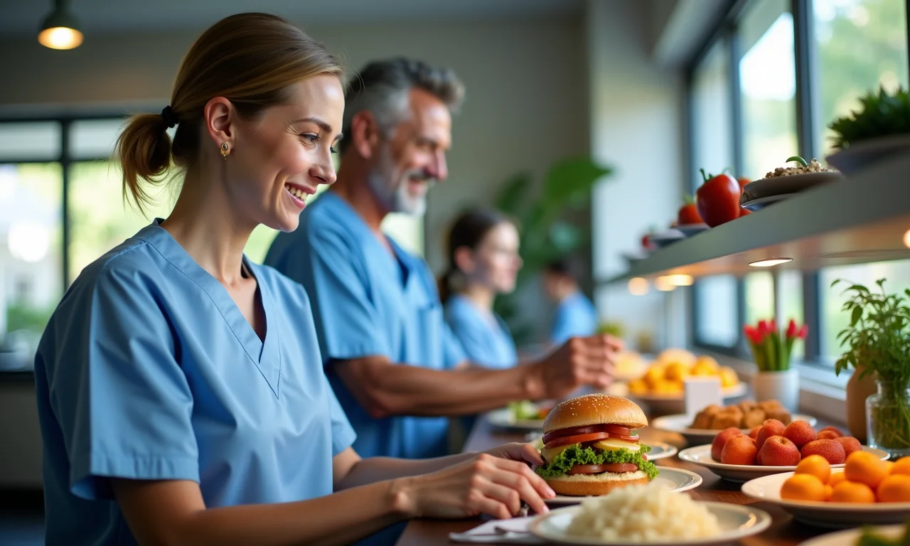 Paciente escolhendo refeições em cardápio hospitalar.