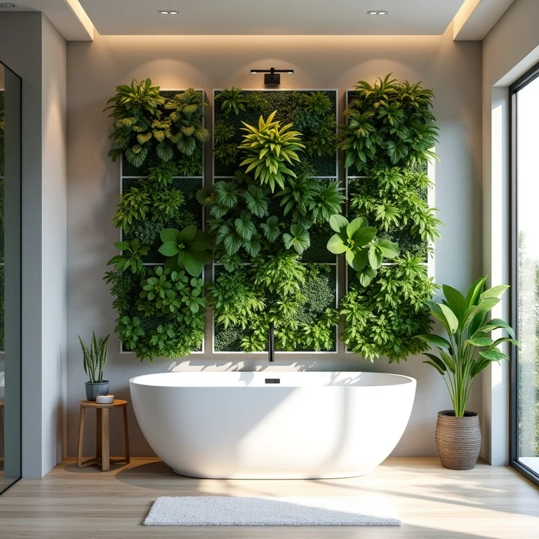 Painéis modulares da Plantei para jardim vertical.