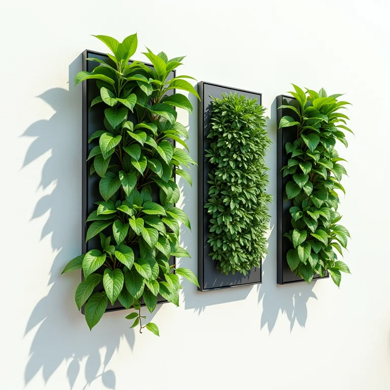 Painéis modulares para jardim vertical fáceis de instalar.