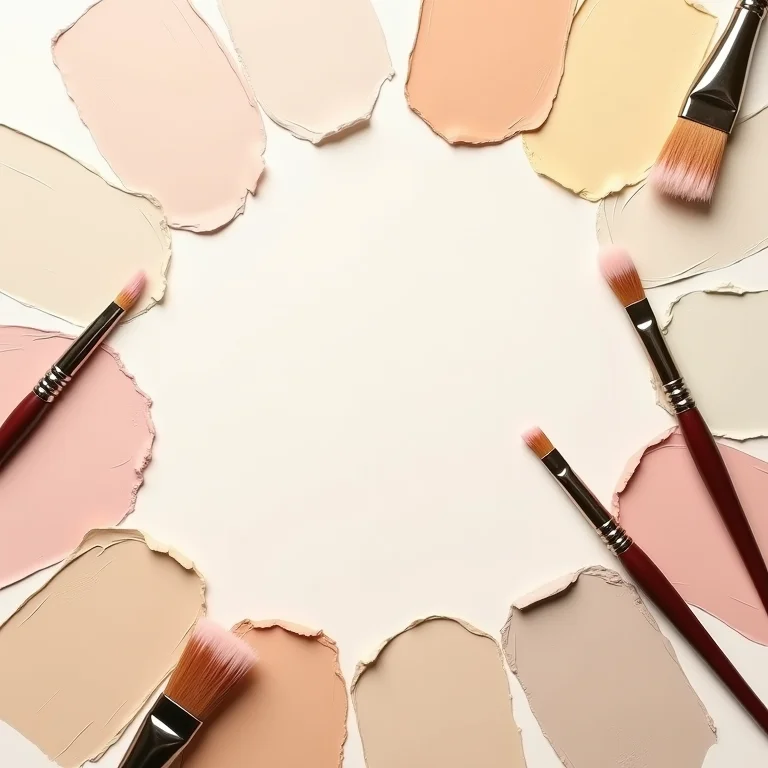 Paleta de cores de tintas para banheiro