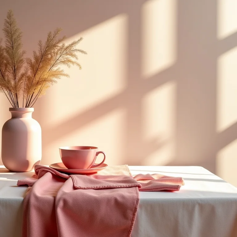 Paleta de cores e amostras de tecido para toalhas de mesa