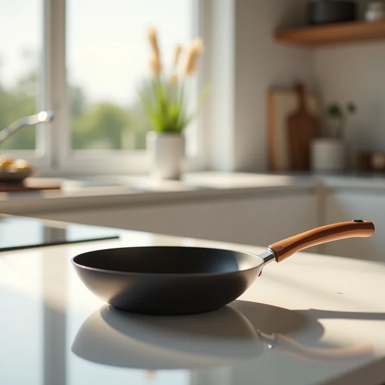 Panela antiaderente de alta qualidade em uma cozinha moderna