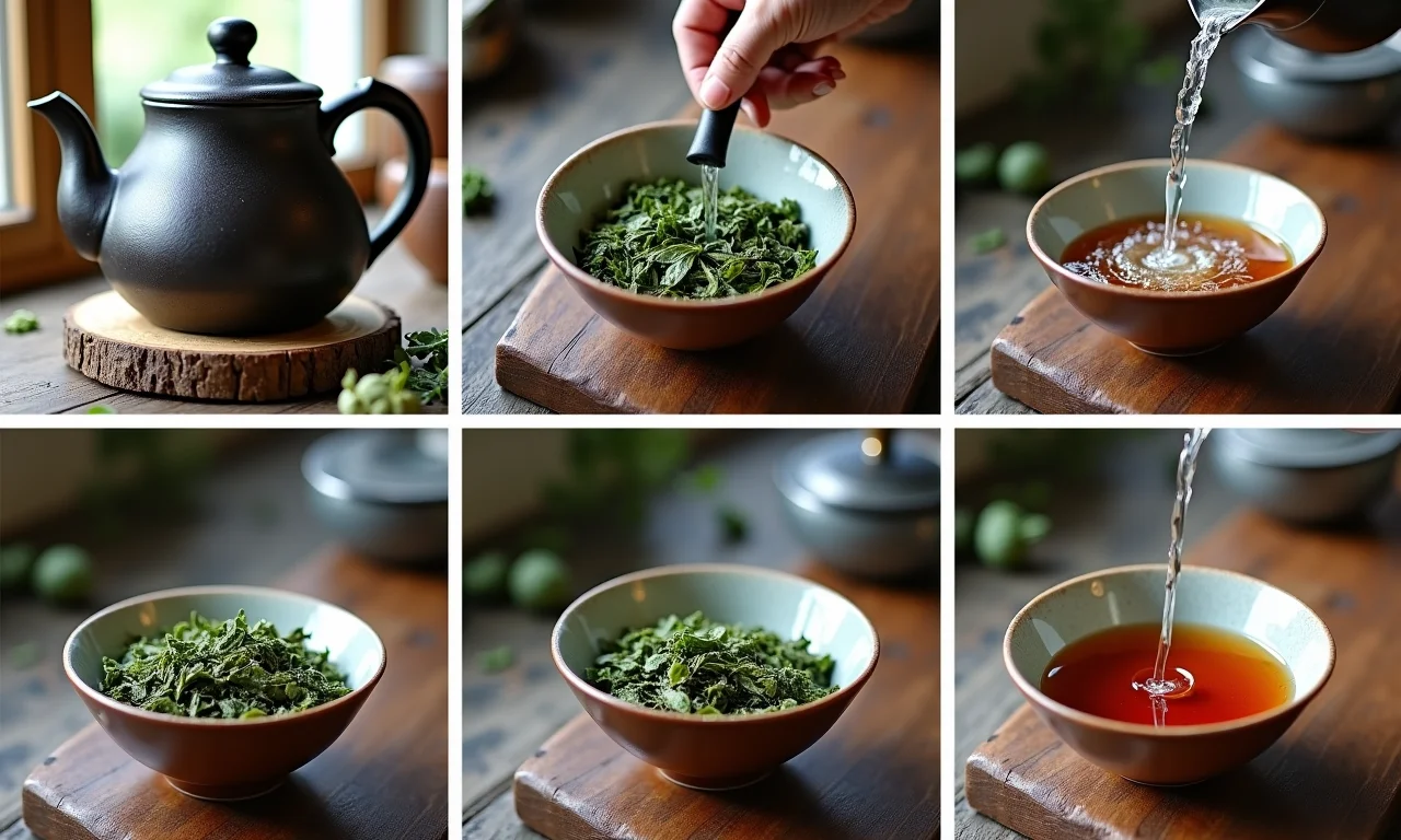 Passo a passo de receita caseira de chá de folha de amora.
