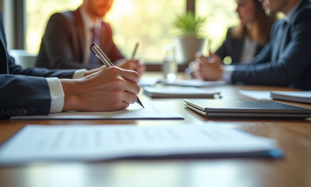 Pessoa anotando em reunião, destacando benefícios de ata bem elaborada.