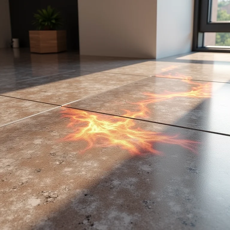 Piso de granito flameado