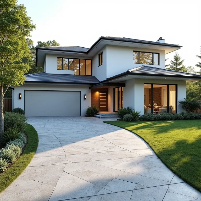 Piso drenante valorizando a fachada da casa