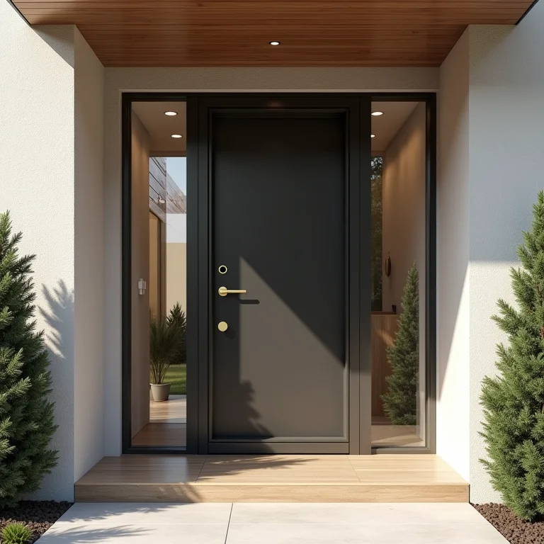 Porta de entrada moderna com design elegante