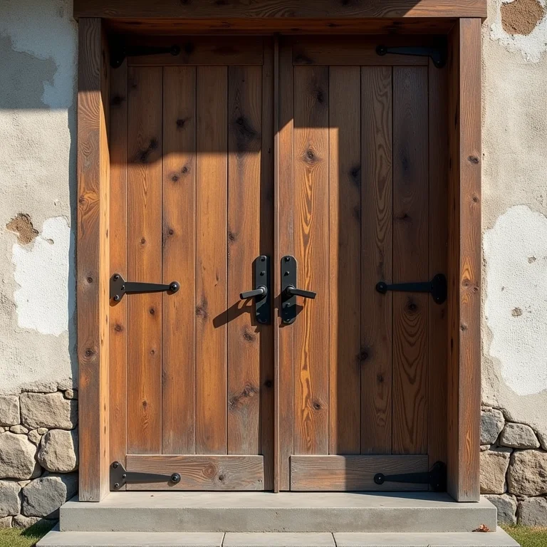 Porta de madeira de demolição com charme rústico