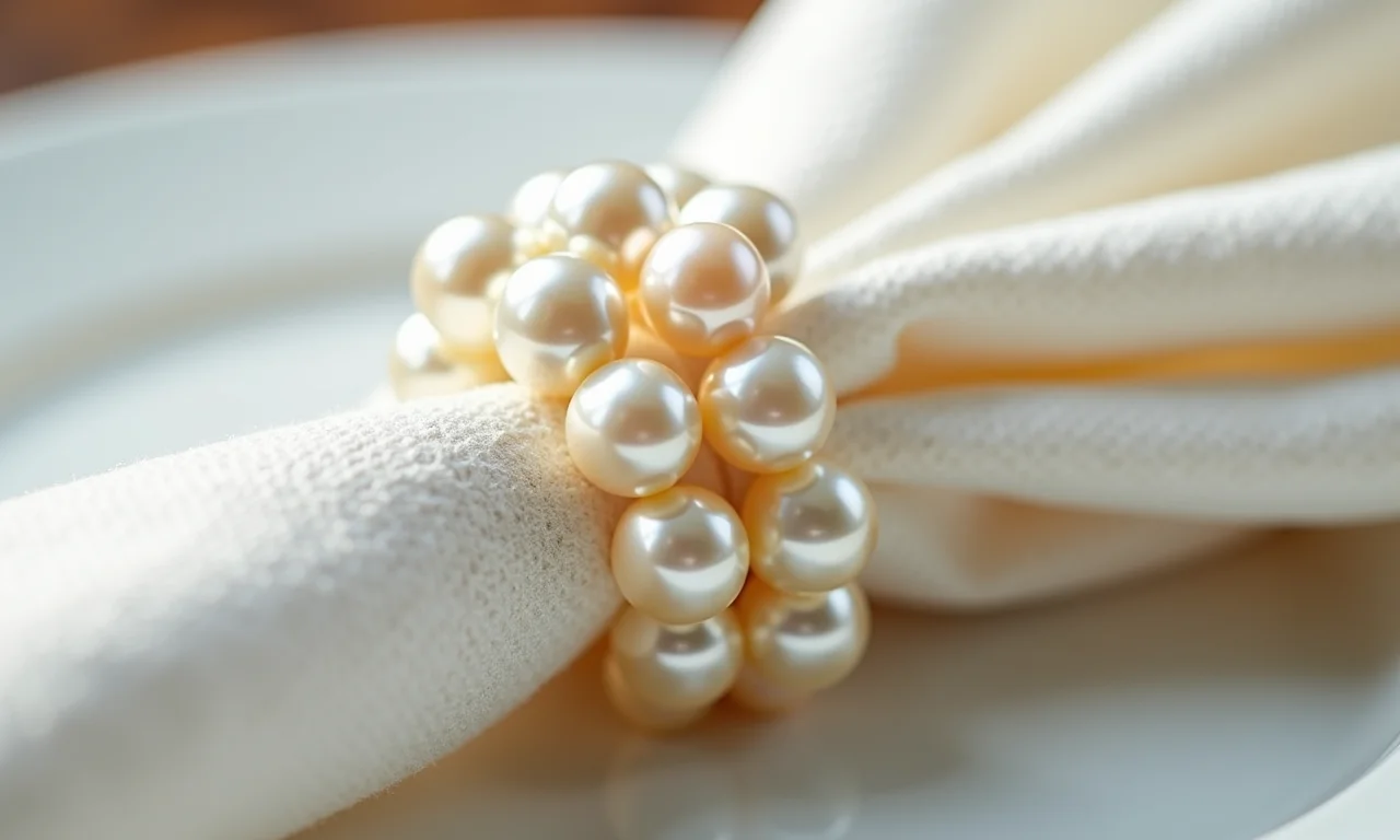 Posso usar pérolas de plástico no meu porta guardanapo?