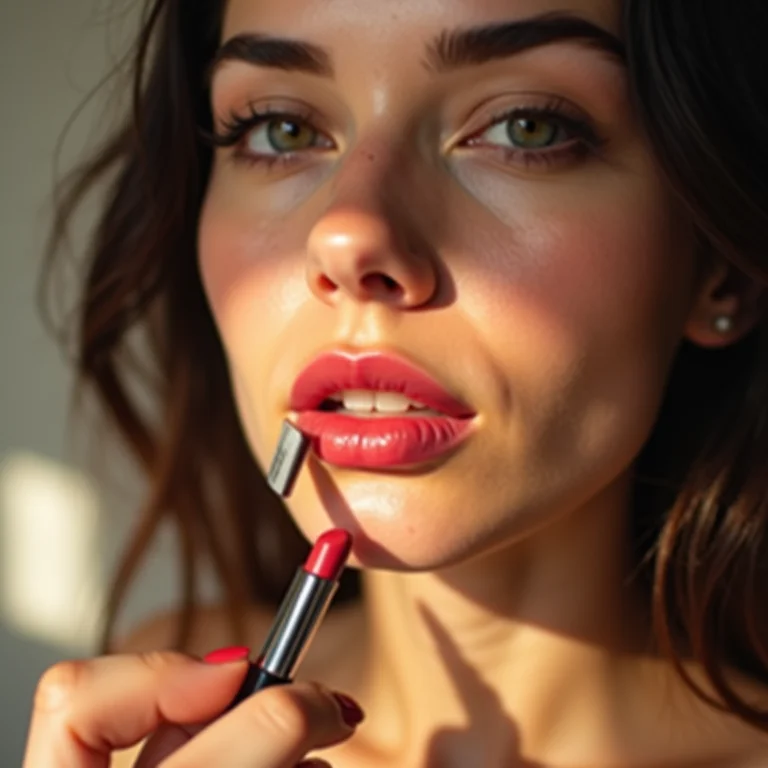 Preenchendo os lábios com lápis labial