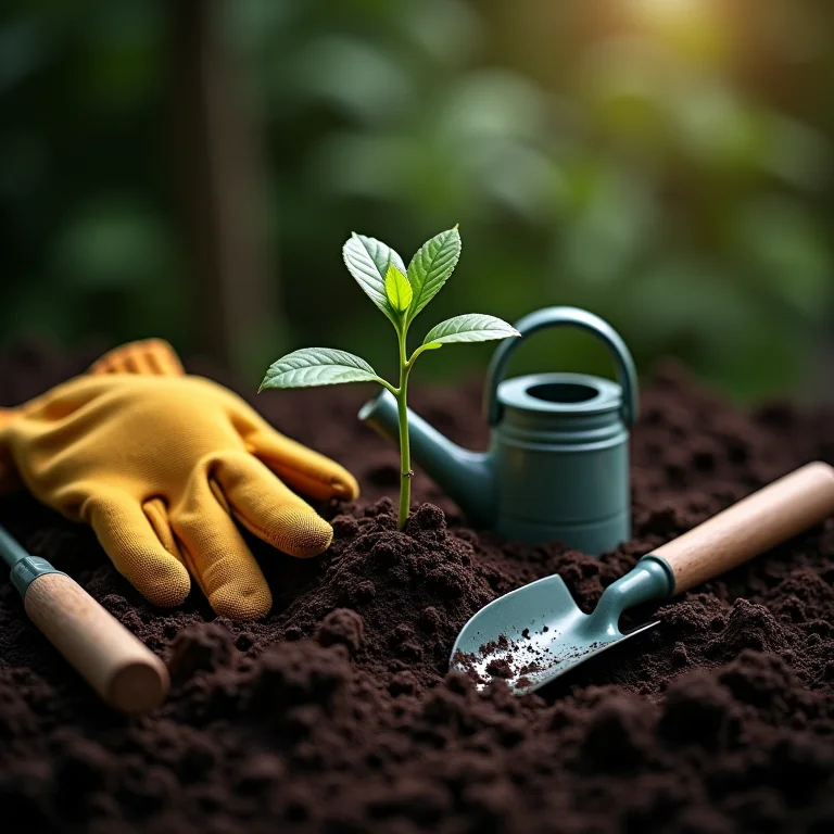 Preparando o solo para flores de sombra