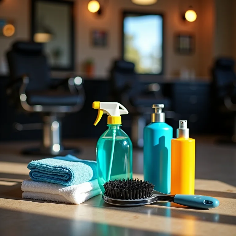 Produtos de limpeza para piso de barbearia