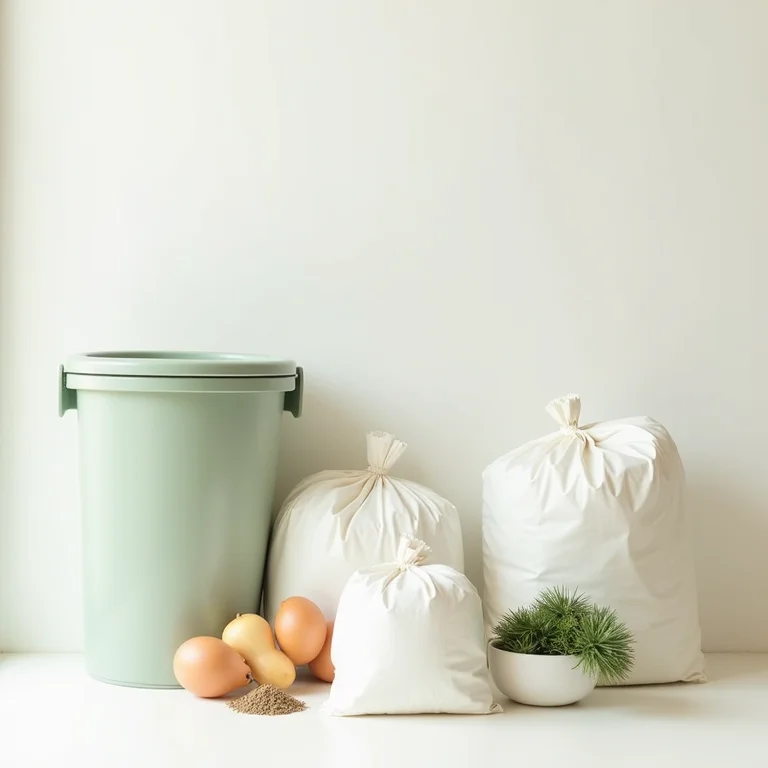 Produtos que facilitam a organização do lixo na cozinha.