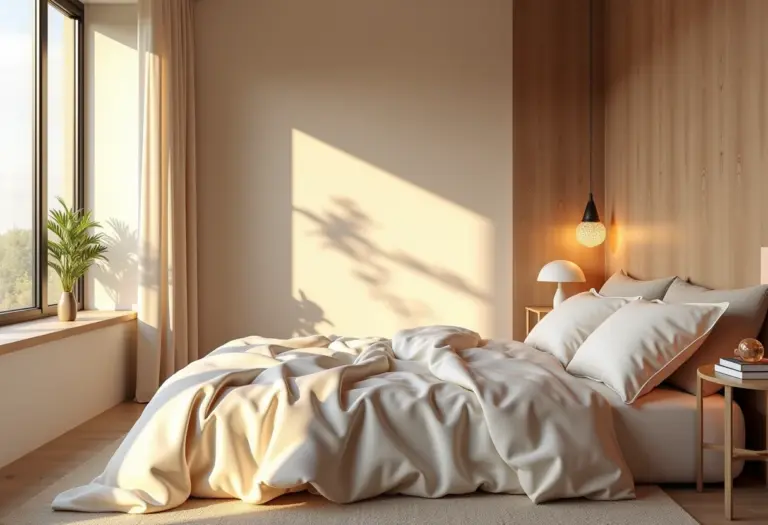 Quarto de casal simples e barato com decoração minimalista