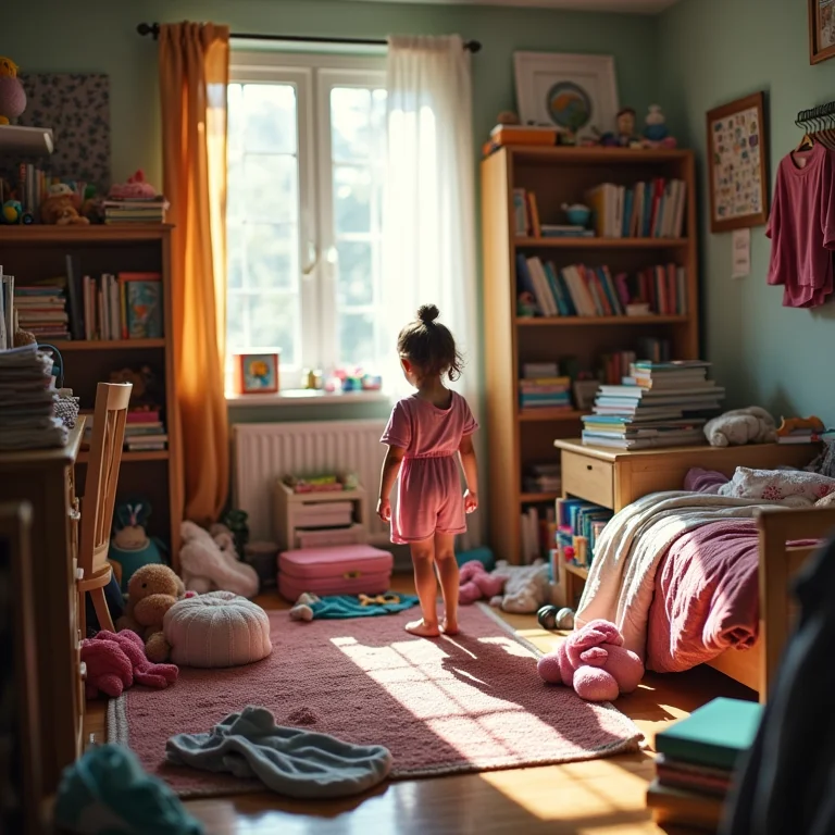 Quarto de menina bagunçado