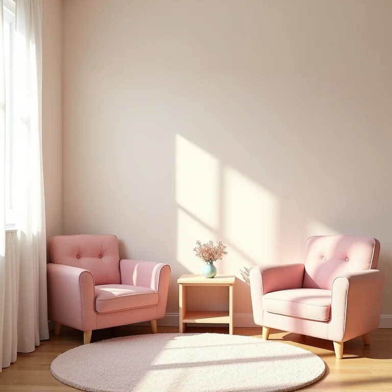 Quarto de menina com mobília infantilizada