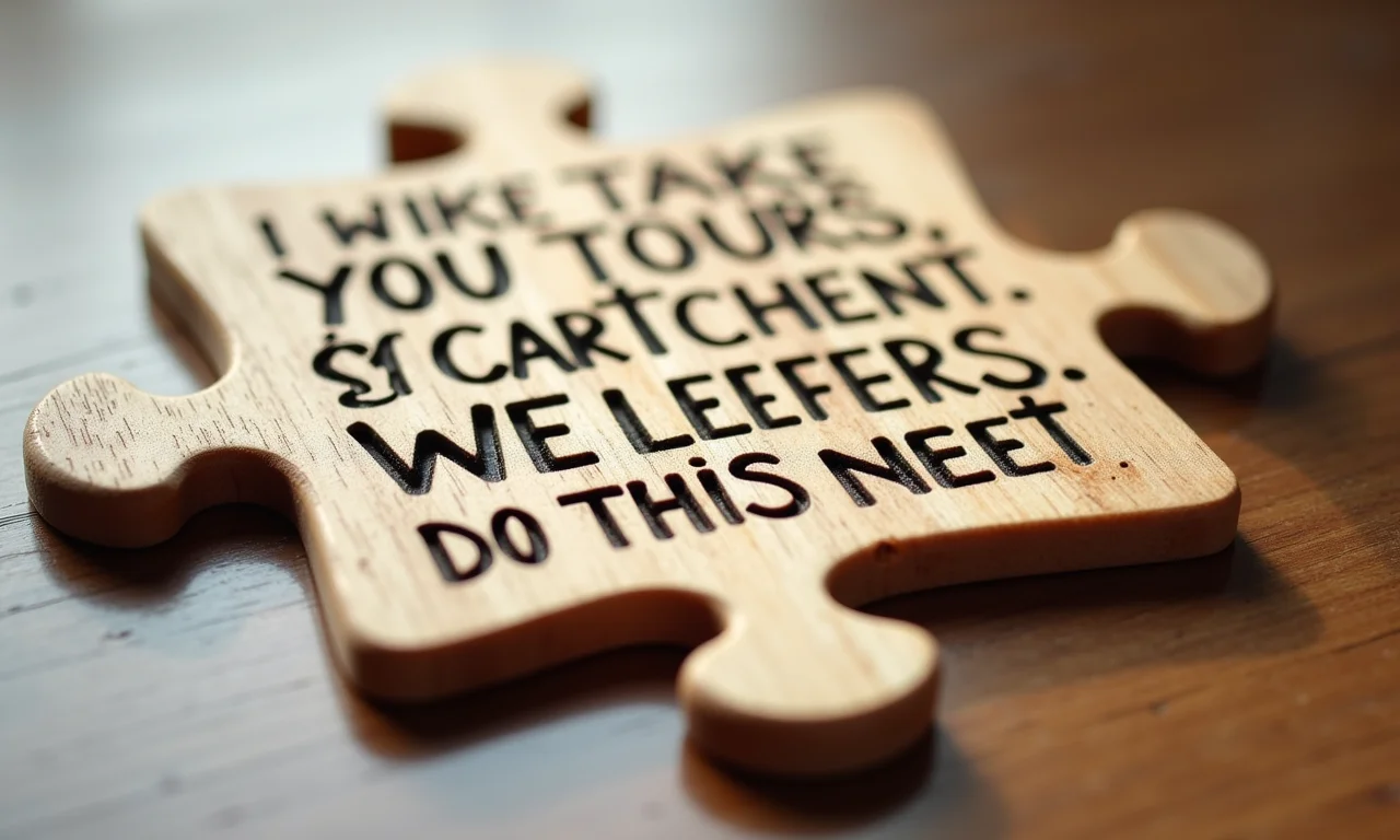 Quebra-cabeça de palito de picolé com frases inspiradoras.