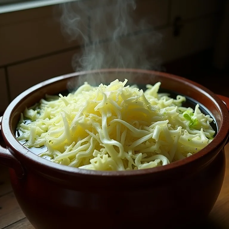 Repolho fermentado, um acompanhamento tradicional húngaro.