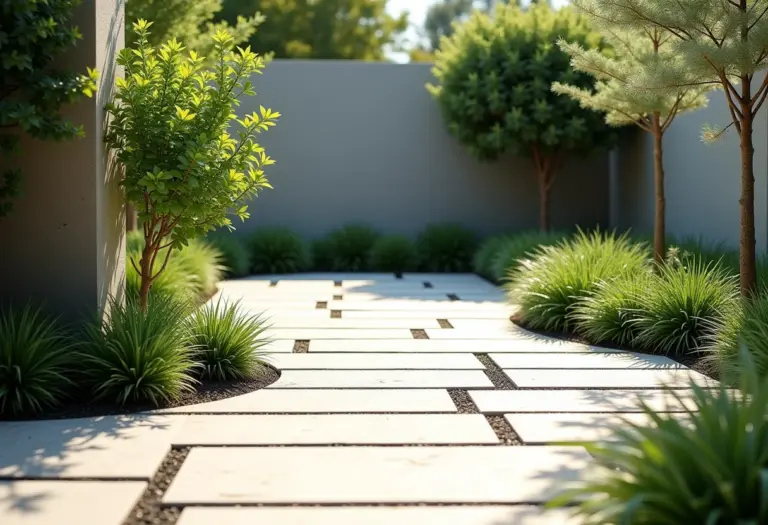 Revestimento de jardim pequeno com design elegante