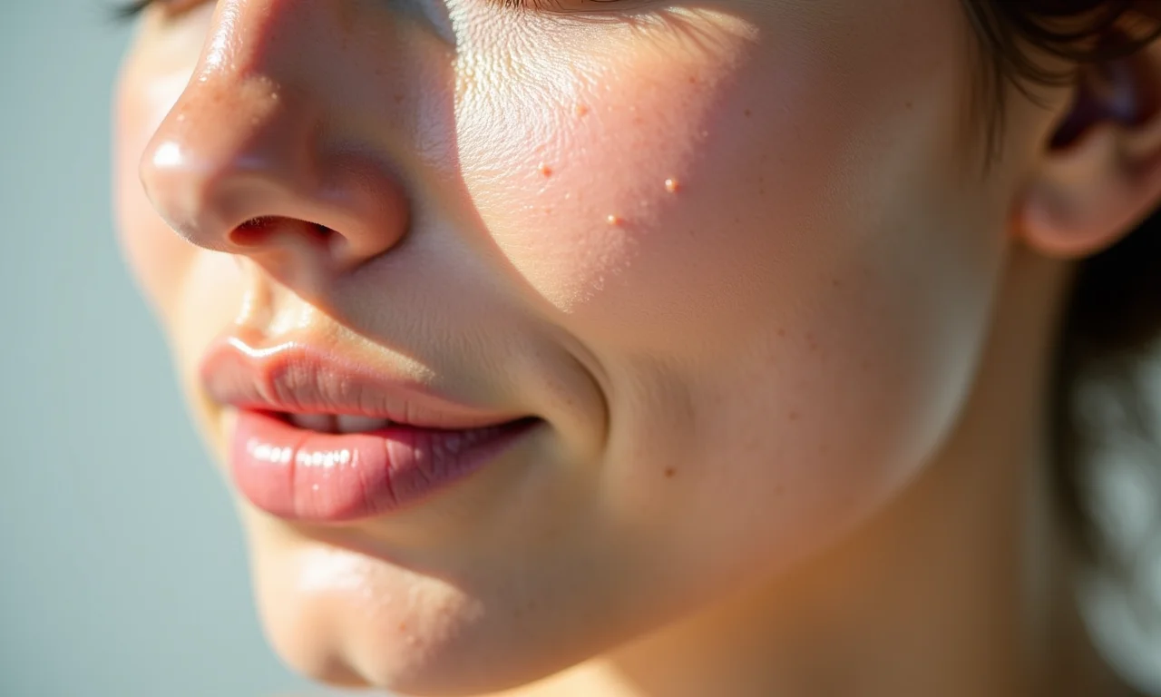 Rosto de mulher com pele hidratada após usar sabonete para pele oleosa.