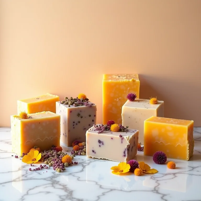 Sabonetes artesanais perfumados, presentes relaxantes e criativos.