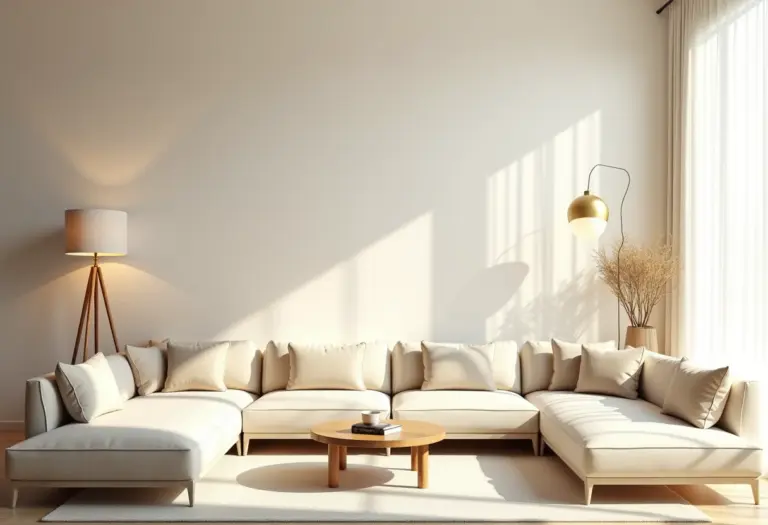 Sala de estar moderna com iluminação elegante