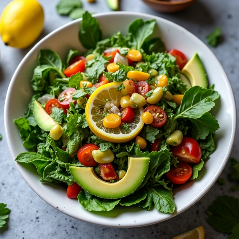 Salada detox com limão.