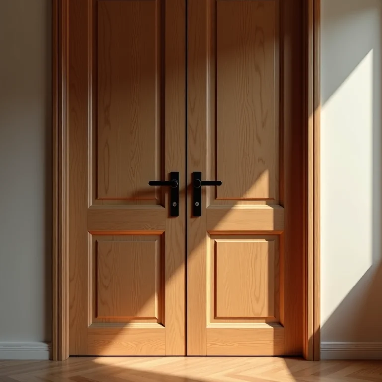Segurança e durabilidade da porta pivotante de madeira