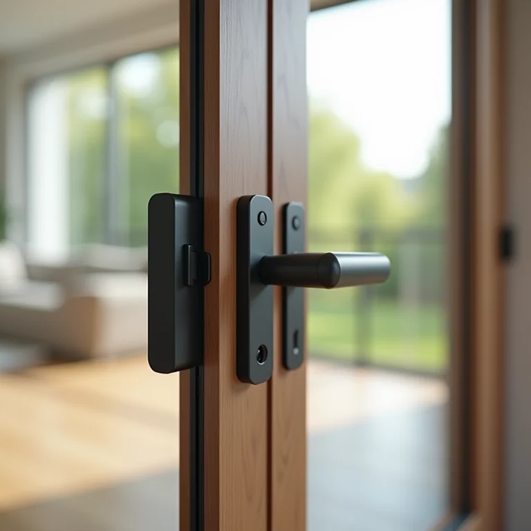 Segurança reforçada com porta pivotante de alumínio