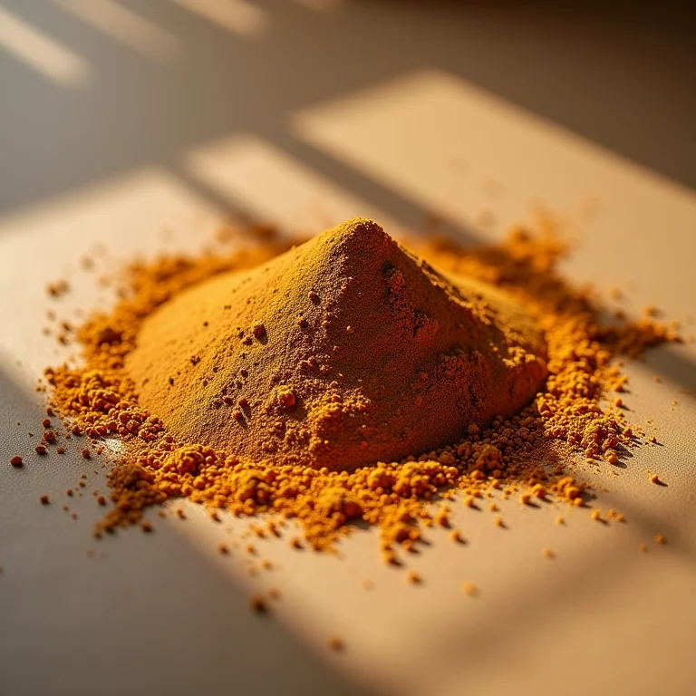 Sementes e pó de cominho dispostos de forma criativa.