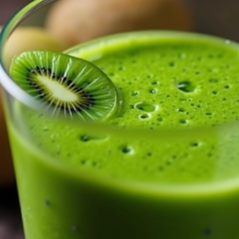 Smoothie verde detox, bebida refrescante e nutritiva.