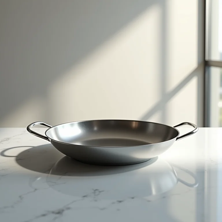 Sousplat de aço inox moderno e brilhante