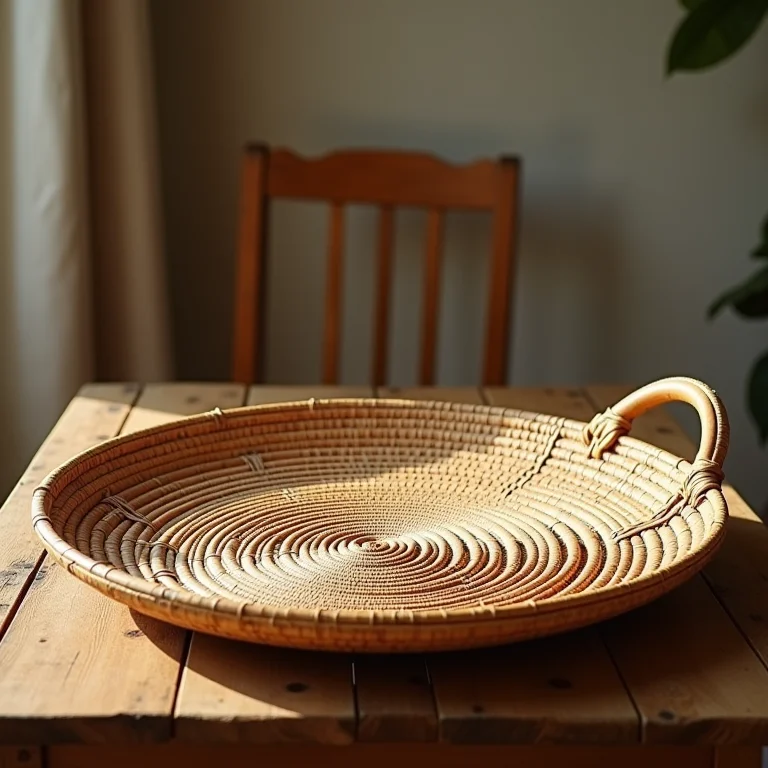 Sousplat de rattan rústico e aconchegante