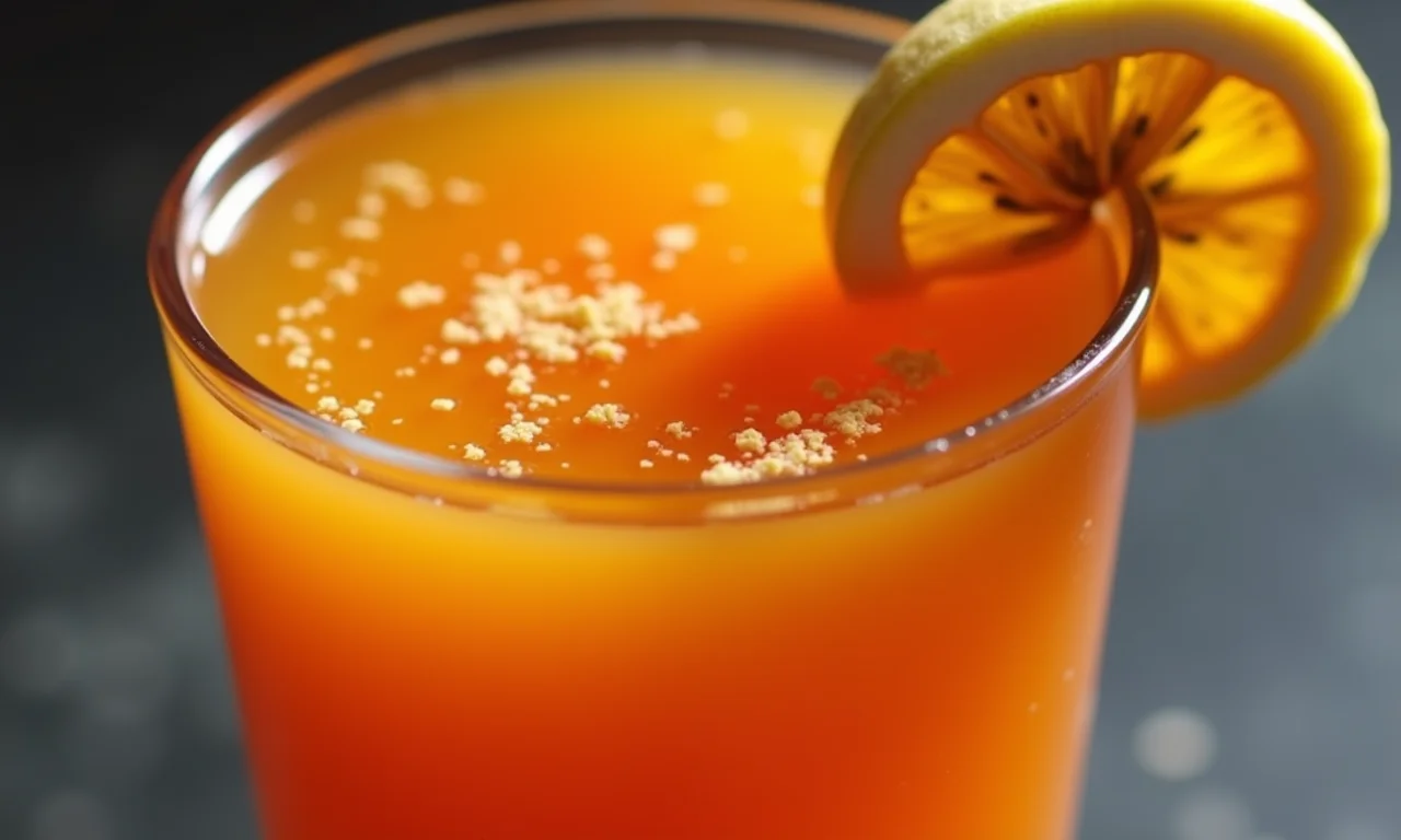 Suco de maracujá com gengibre com um toque especial.