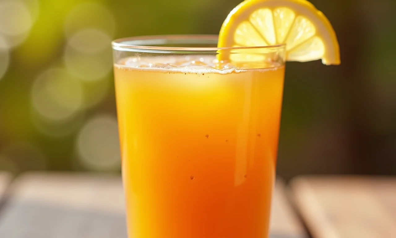 Suco de maracujá com limão refrescante.