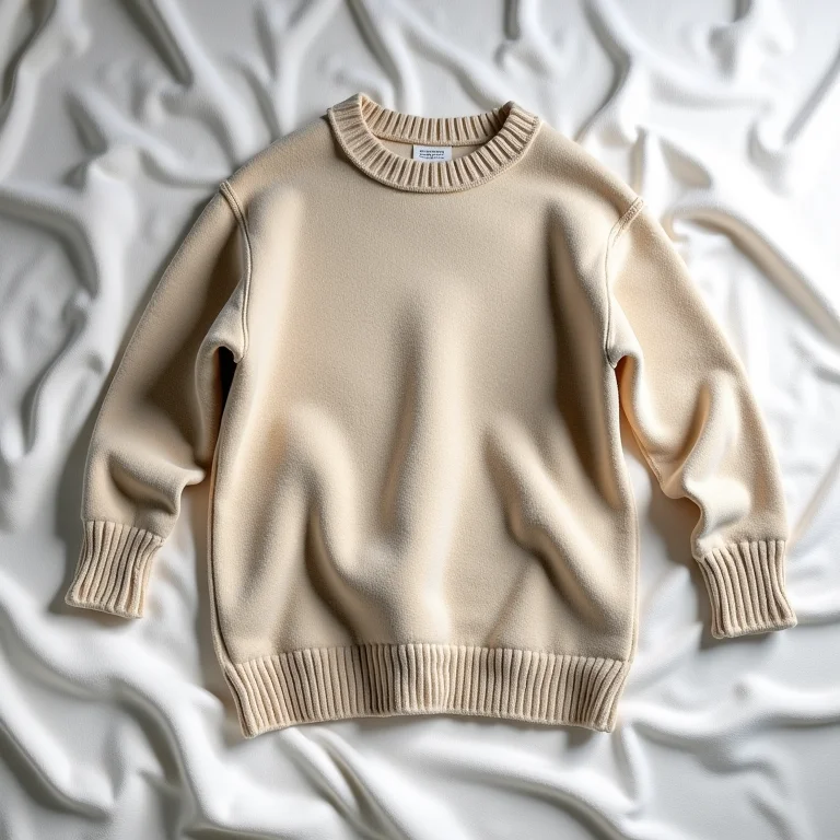 Suéter de lã sendo enrolado em toalha para secar