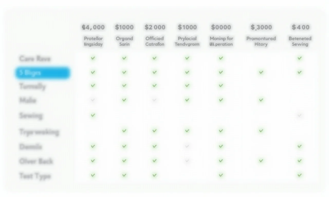 Tabela comparativa de preços acessíveis de cursos de costura online.