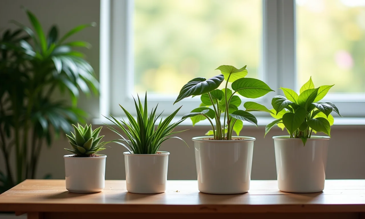 Tabela de tamanhos de vasos de lata e espécies de plantas ideais.