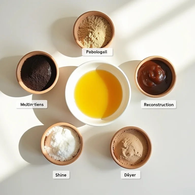 Tabela resumo de máscaras capilares caseiras para diferentes necessidades.