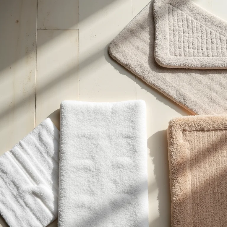 Tapetes de banheiro de diferentes materiais