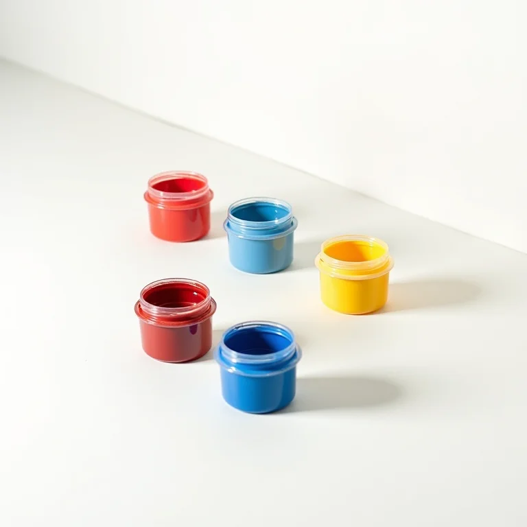 Tintas primárias (vermelho, azul e amarelo)