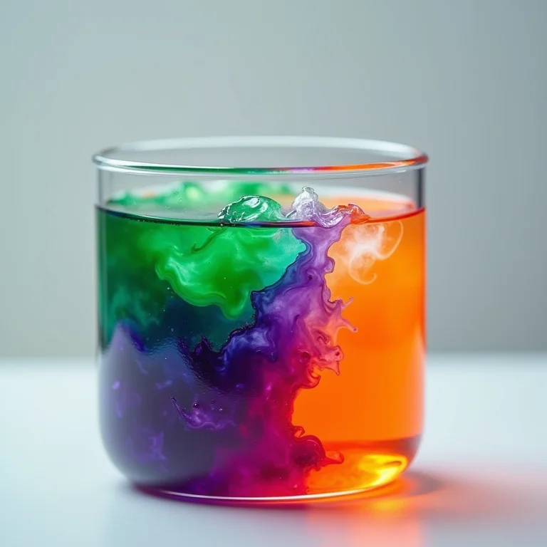 Tintas secundárias (verde, laranja e roxo) se misturando