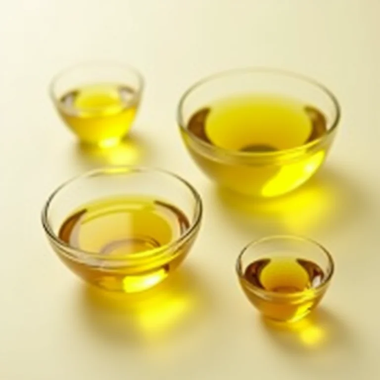 Tipos de azeite de oliva em recipientes de vidro