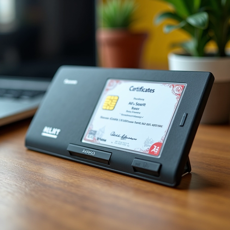 Tipos de certificado digital: A1 (USB) e A3 (cartão), mostrando suas diferenças visuais.