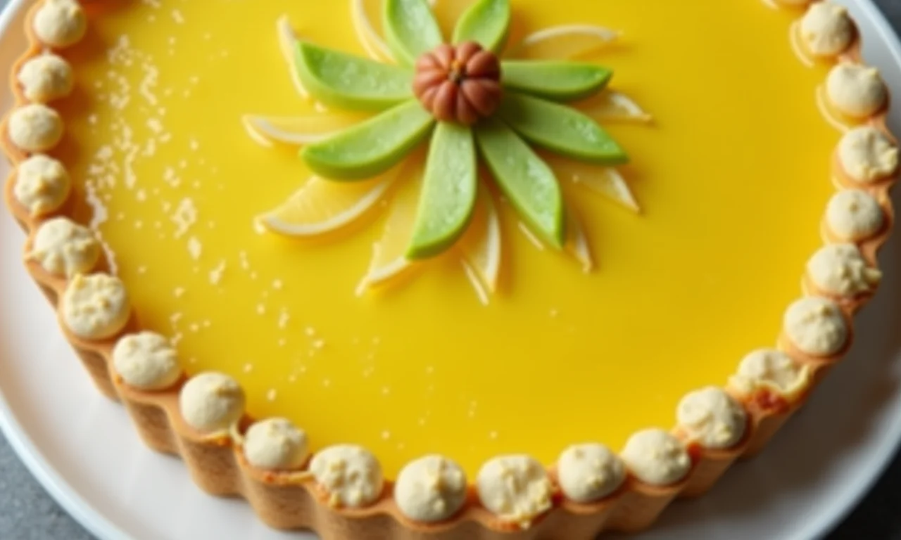 Torta de limão com biomassa de banana verde.